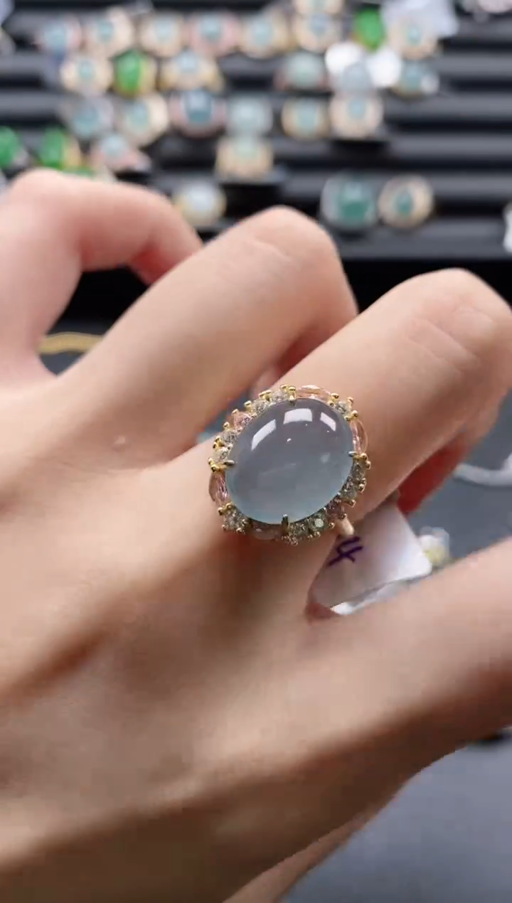 【闪购商品】翡翠戒指银S925镶嵌51151