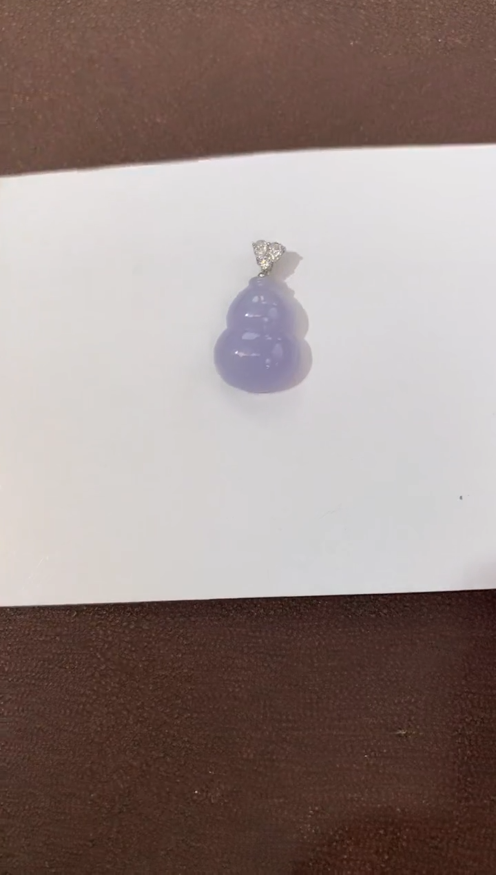 【闪购商品】翡翠颈饰18K金镶嵌天然缅甸a货翡翠