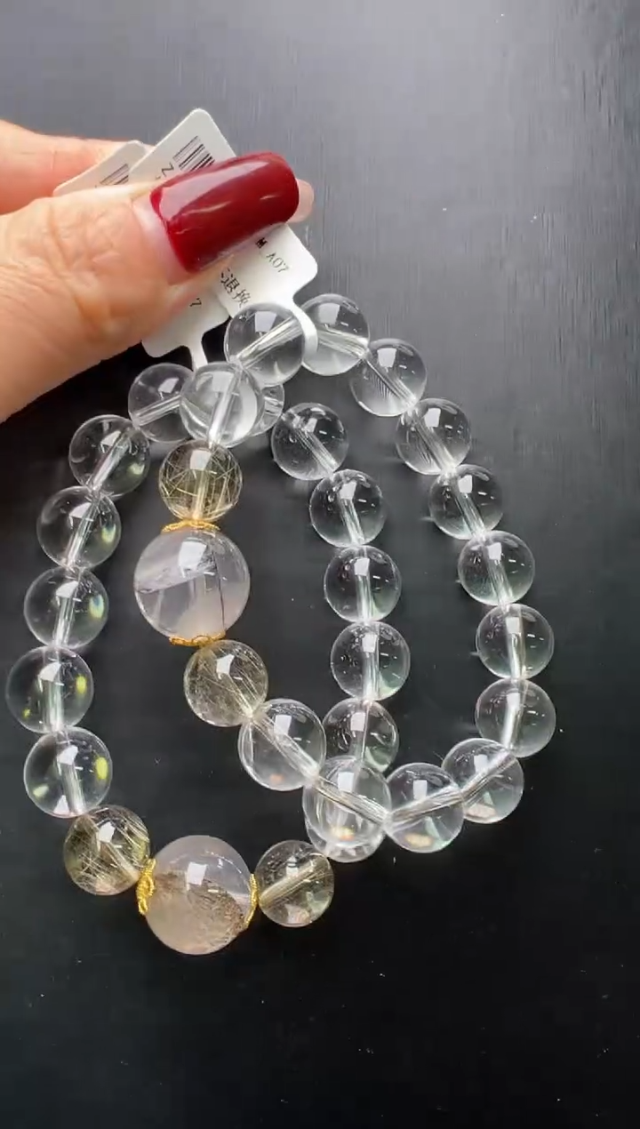 【闪购商品】水晶手串未镶嵌白水晶财生手串多样性发一Z24248