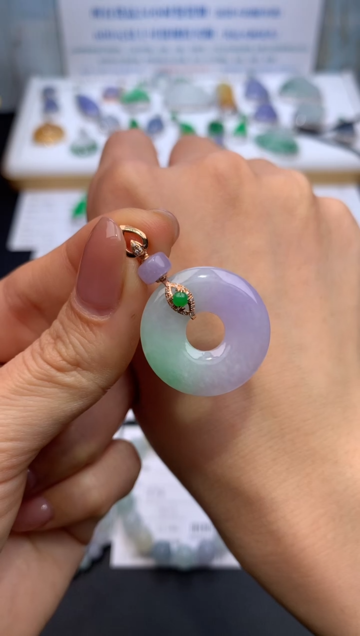 【闪购商品】定制翡翠18K金镶嵌模式推广期24小时鉴赏期