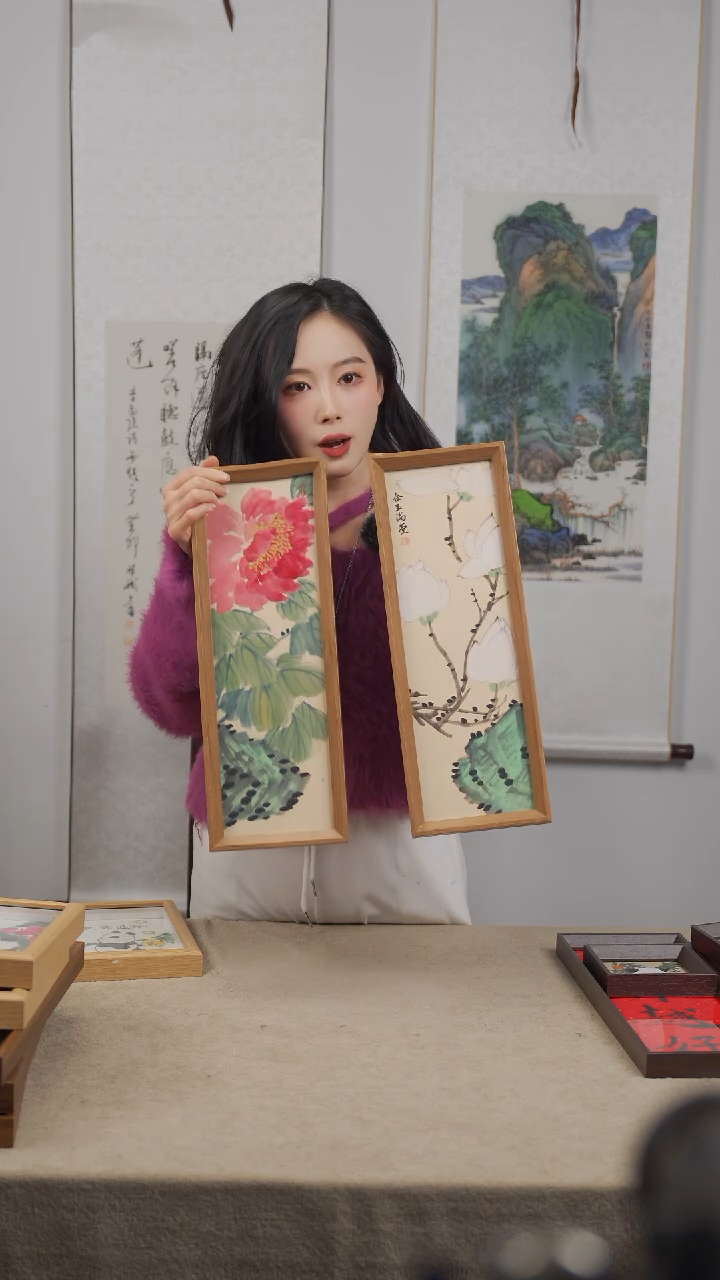 【闪购商品】国画13*14手绘国画多样性 金玉满堂一对