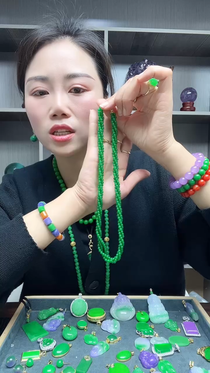 【闪购商品】翡翠项链14K金镶嵌项链