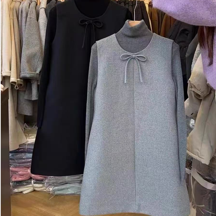 【高品质】大码小香风毛呢➕打底真两件套