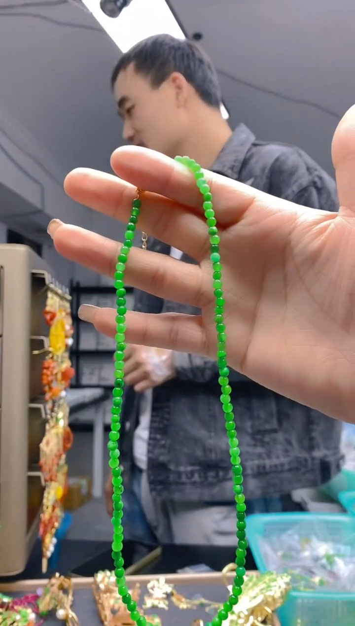 【闪购商品】翡翠耳饰合金0155翡翠锁骨链