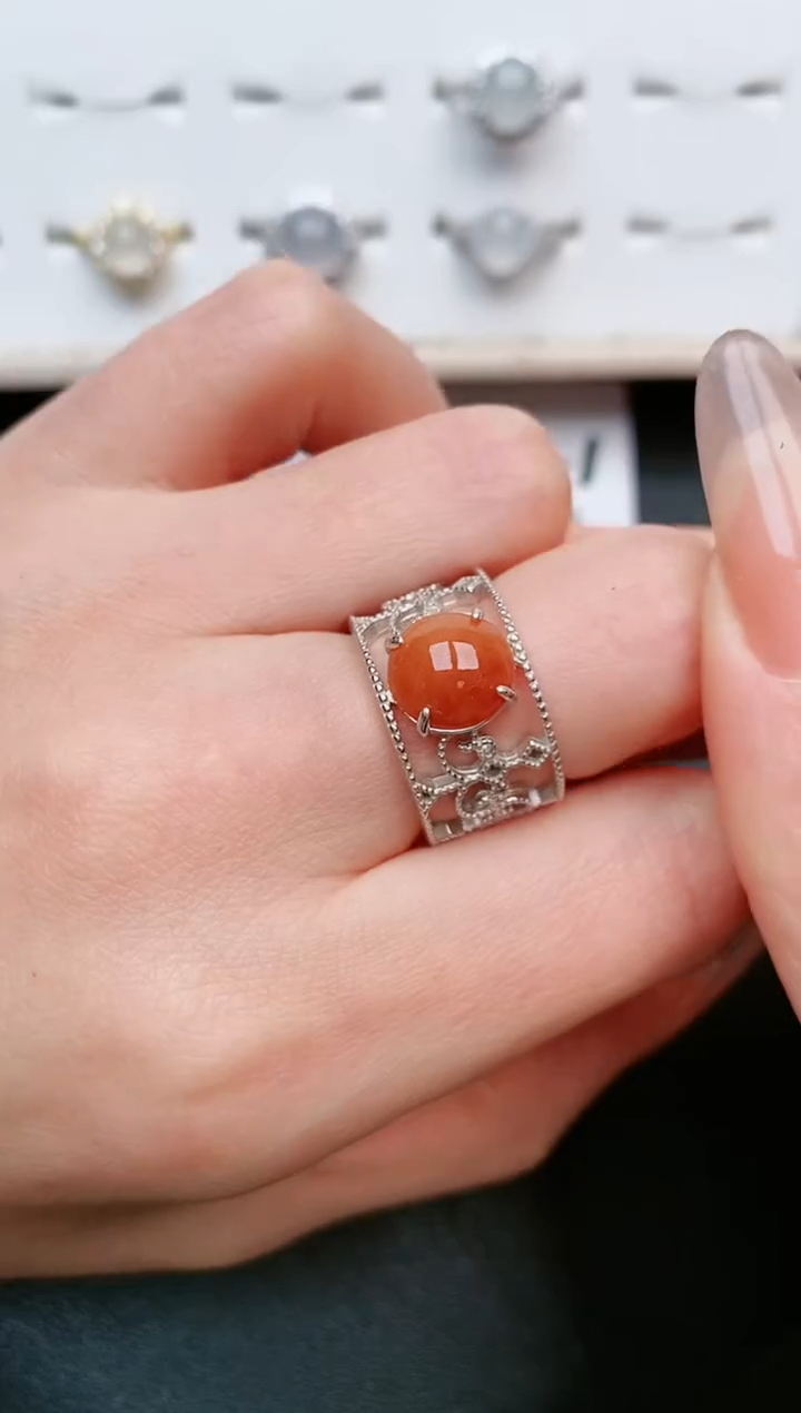 【闪购商品】翡翠戒指银S925镶嵌....