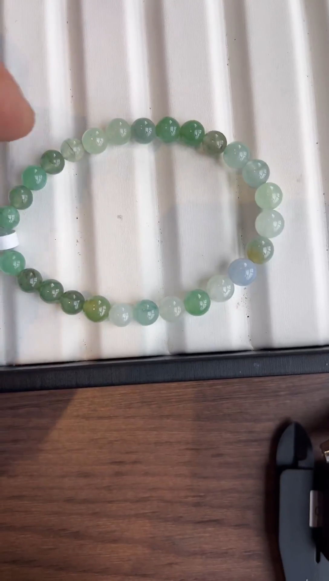 散珠翡翠翡翠手串卡7+   瑕疵