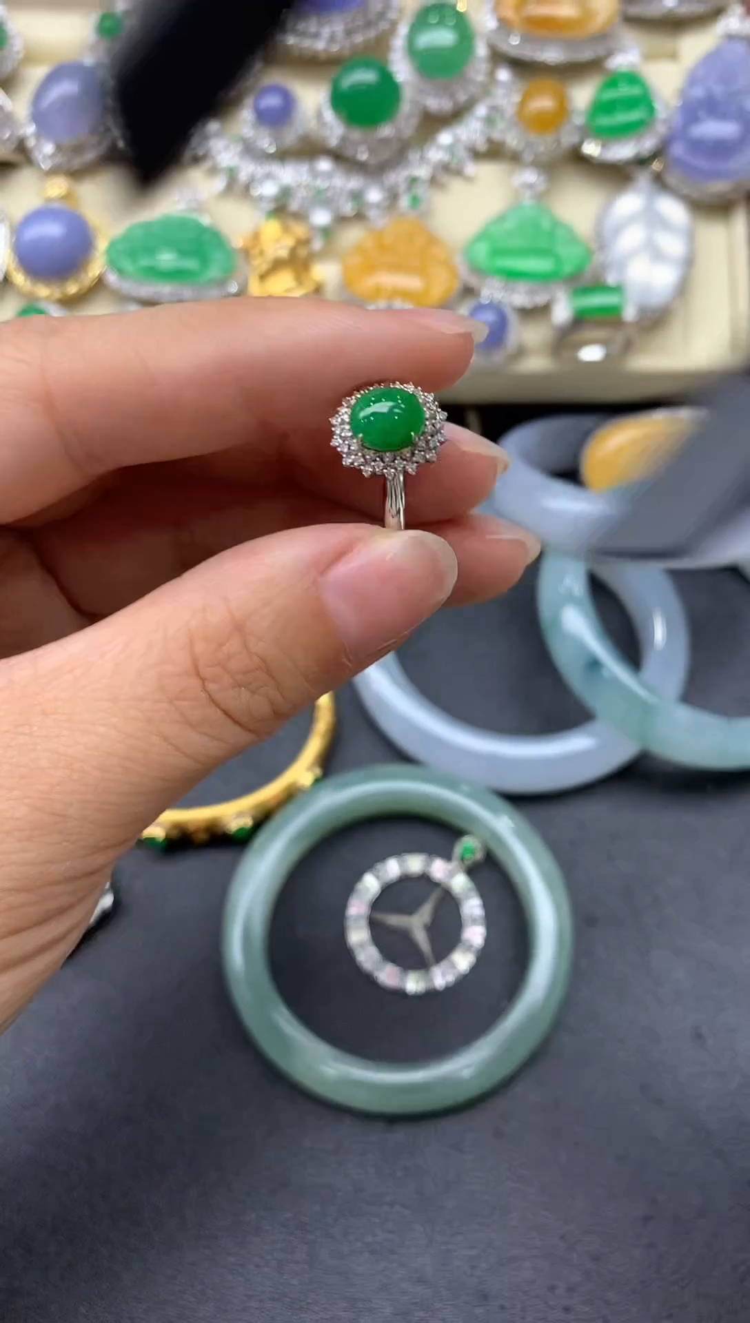 【闪购商品】翡翠戒指18K金镶嵌460-中国好珍宝