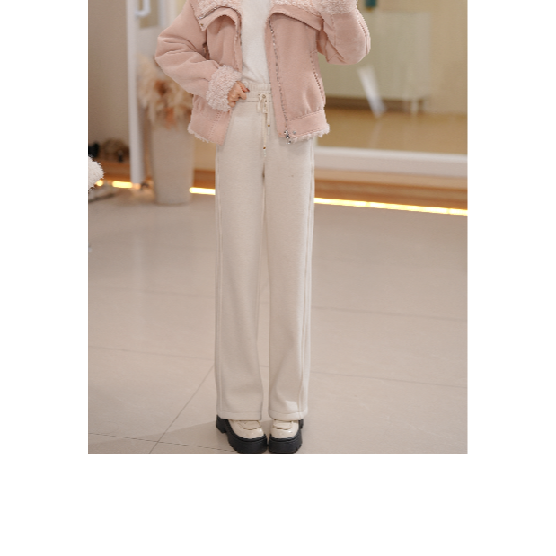 苏醒的乐园2025年冬季新款加绒加厚时尚气质休闲裤SXK24179
