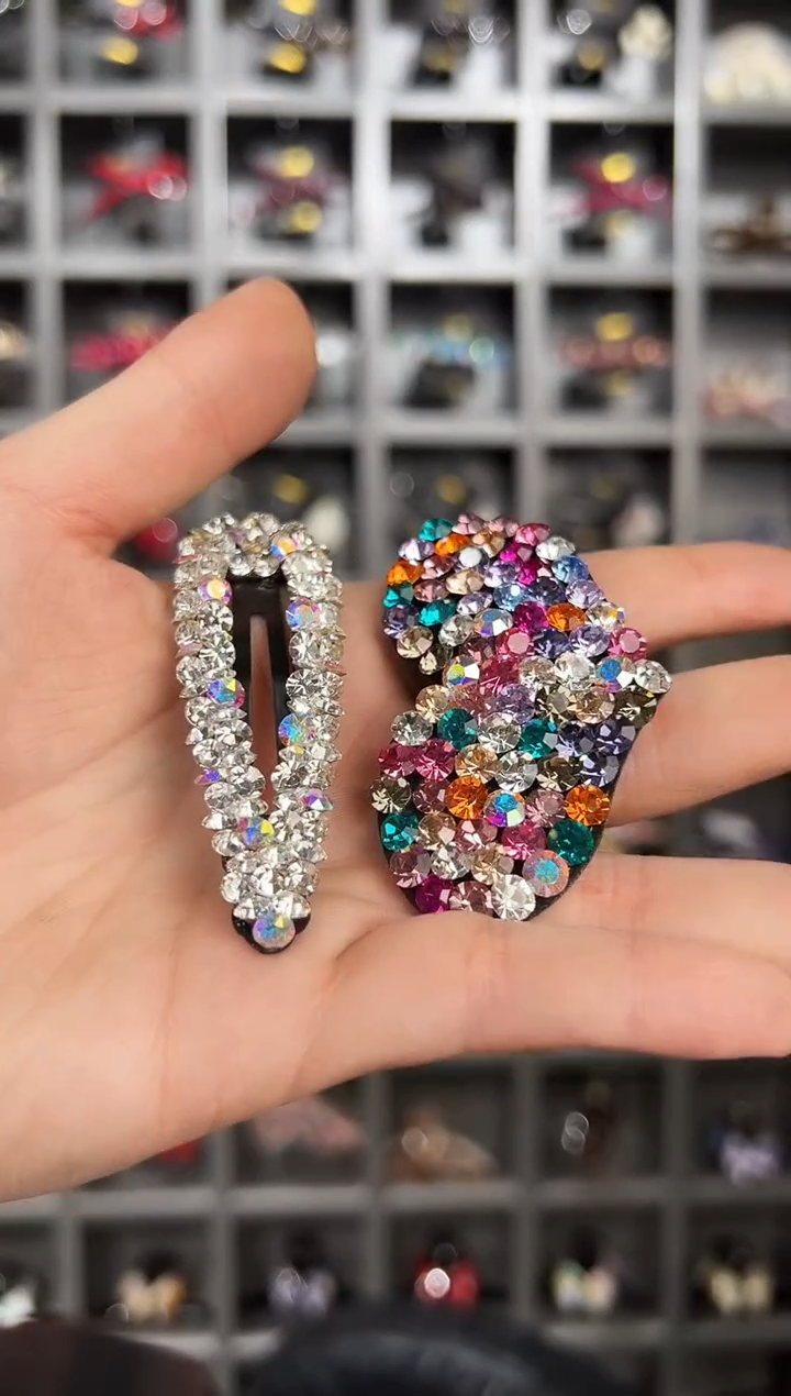 醋酸非金属韩国醋酸品牌发饰施华洛钻掰掰夹两个