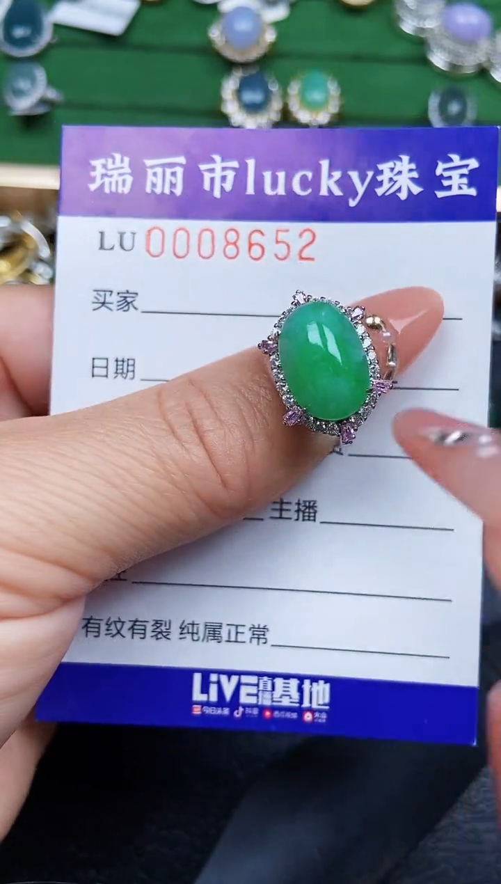 【闪购商品】翡翠颈饰银S925镶嵌8652