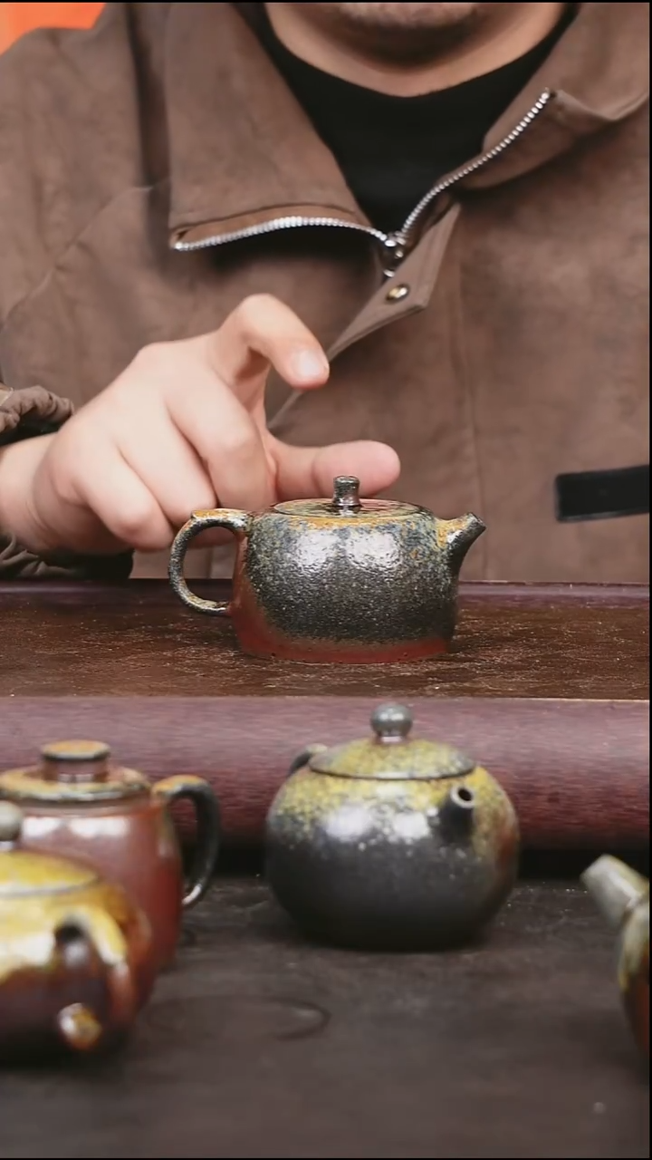 紫砂茶盘柴烧 壶