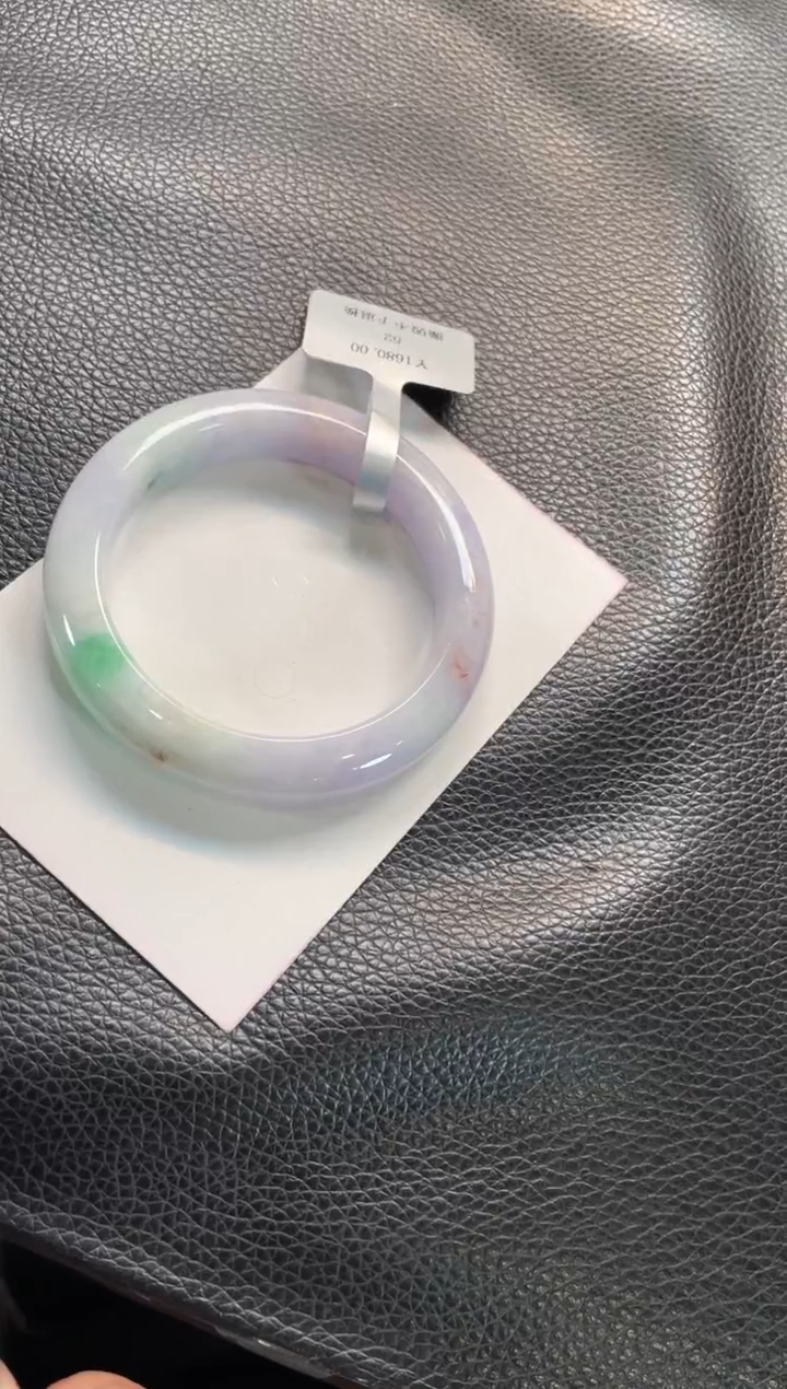 未镶嵌手镯翡翠124号链接 52正圈 有纹裂