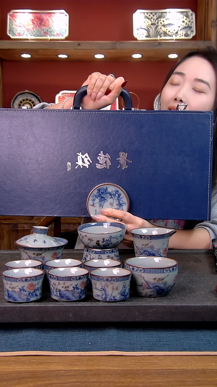 礼盒款11件套 老陶泥开片纹陶瓷茶具