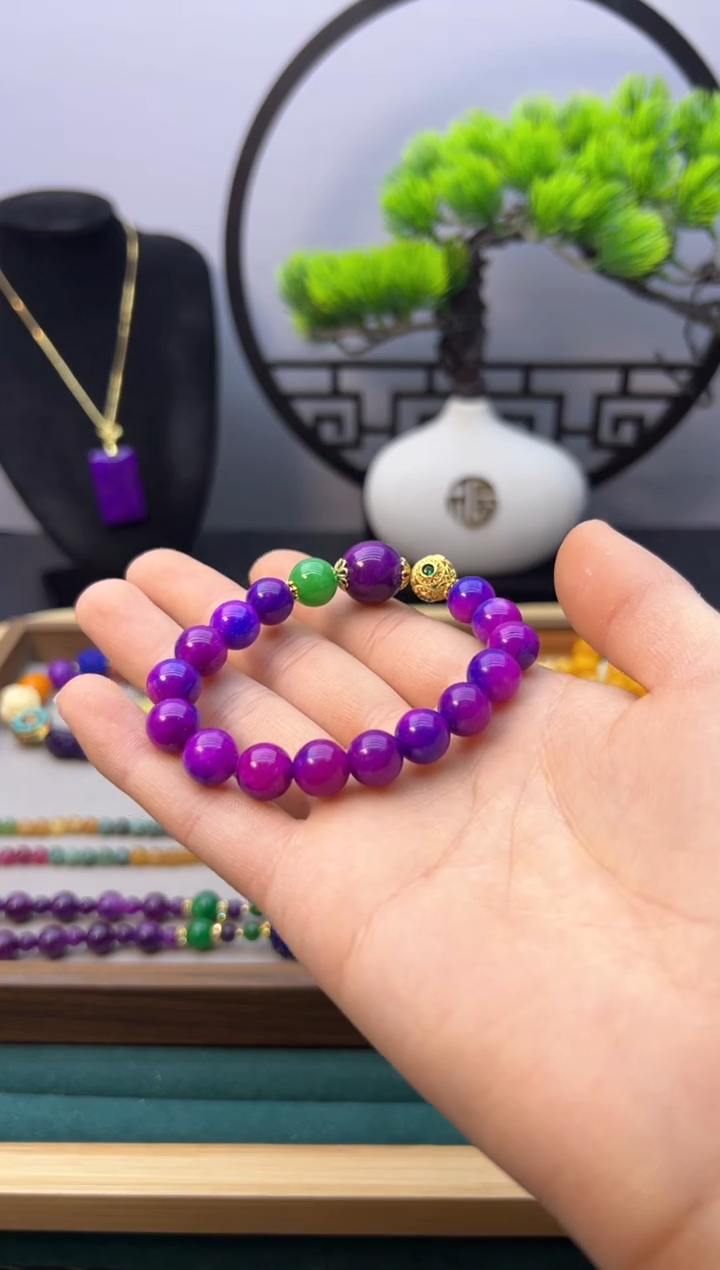 【闪购商品】苏纪石（舒俱来）耳钉14K金镶嵌S148