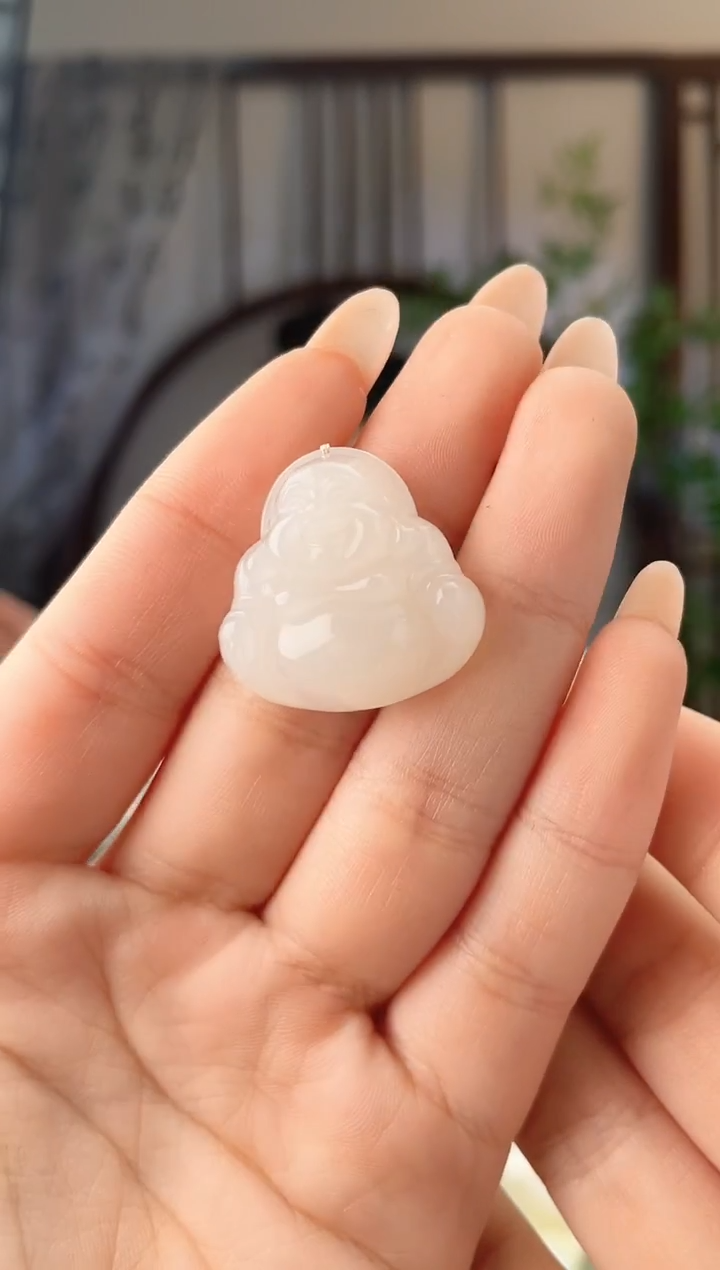 颈饰未镶嵌和田玉25白玉佛公 