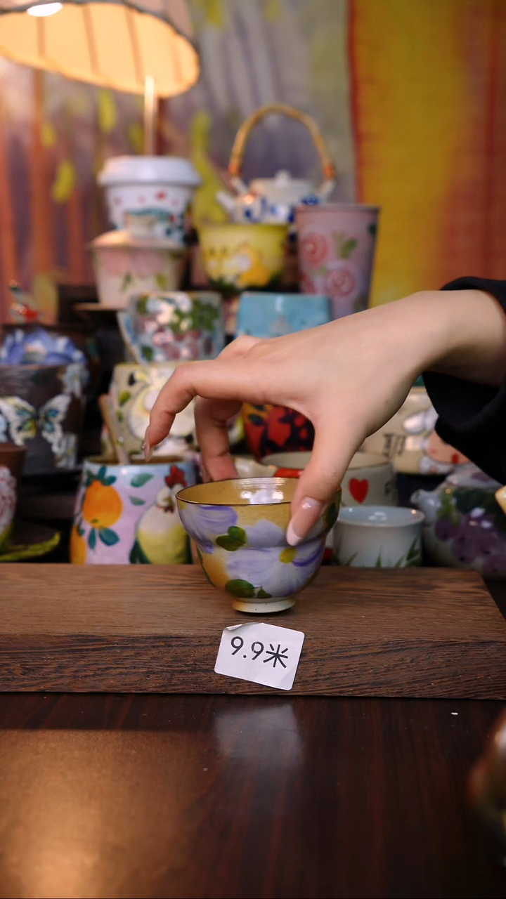 杯子陶泥垚手作 景德镇手工手绘陶瓷器物