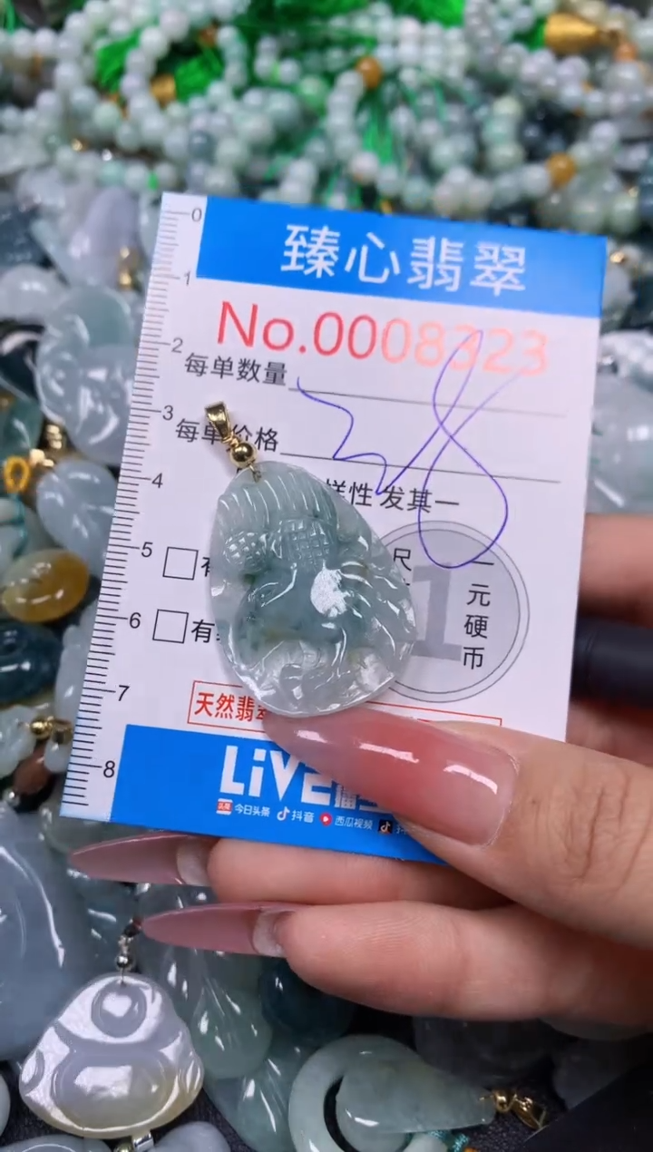 【闪购商品】翡翠颈饰未镶嵌含绳0008323