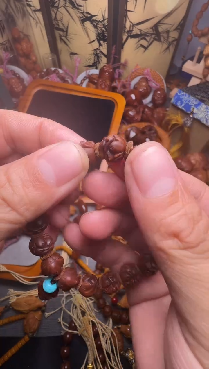 手串橄榄核桃核数钱