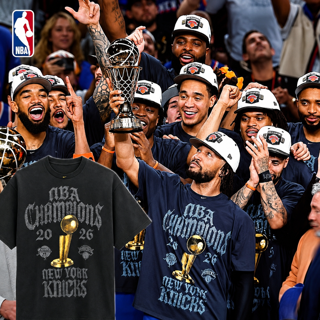 【球员同款】NBA官方2025-26赛季尼克斯总冠军系列纪念T恤