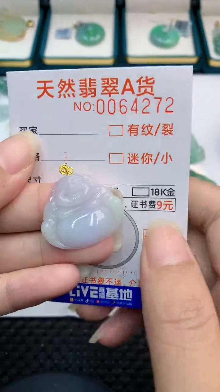 【闪购商品】翡翠颈饰18K金镶嵌            8