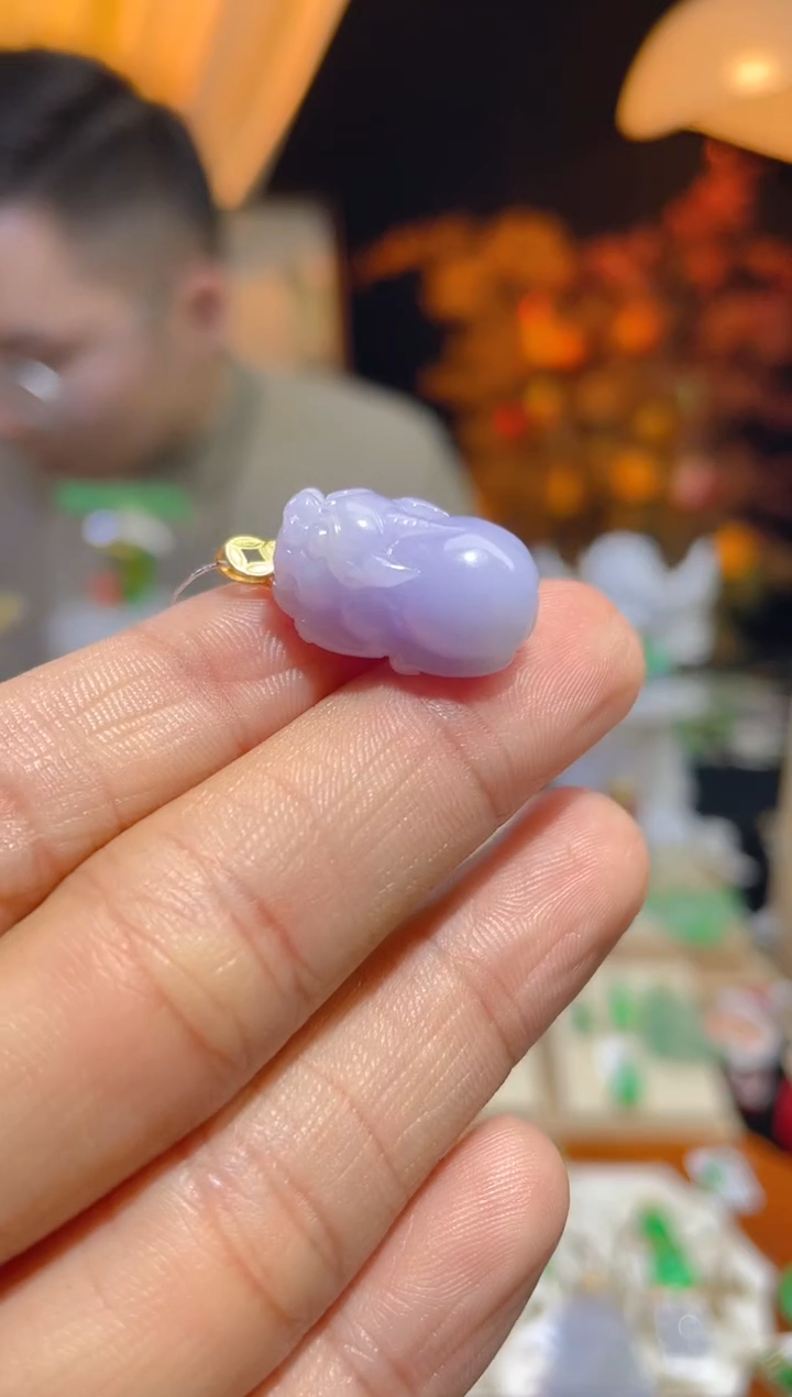 【闪购商品】翡翠颈饰18K金镶嵌假一赔三