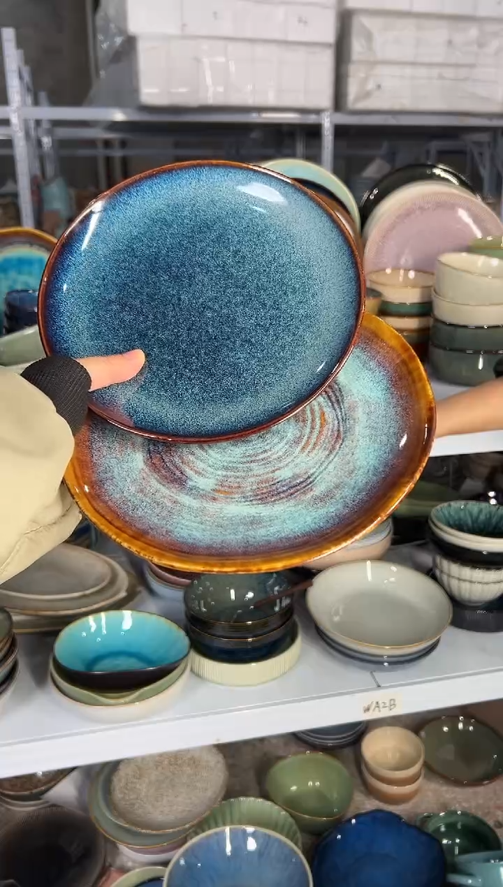 陶瓷外贸尾货瑕疵满20包邮X2小盘