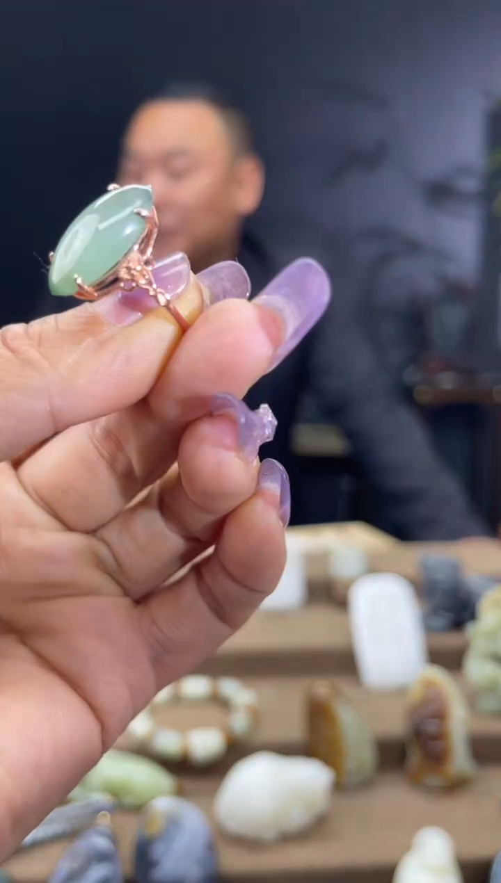 颈饰银S925镶嵌和田玉1