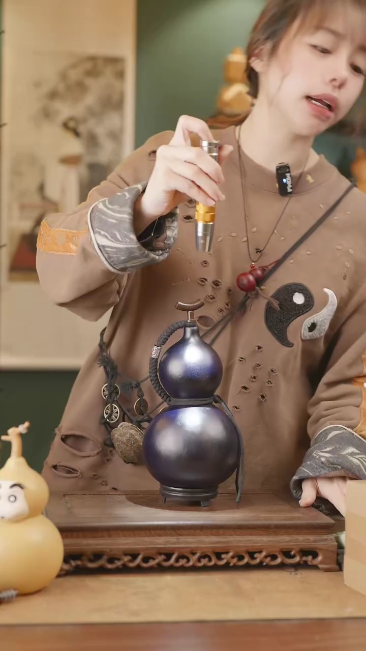 【闪购商品】178号精品天然大漆工艺防渗内胆酒葫芦~