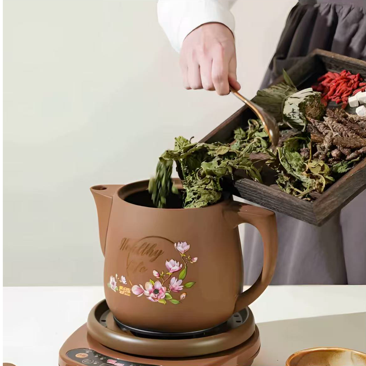 【初下厨】无釉无涂层煮药壶全自动中药壶熬药锅专用紫砂锅养生壶
