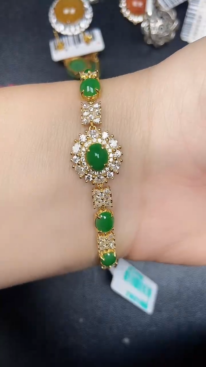 银S925镶嵌戒指翡翠1030