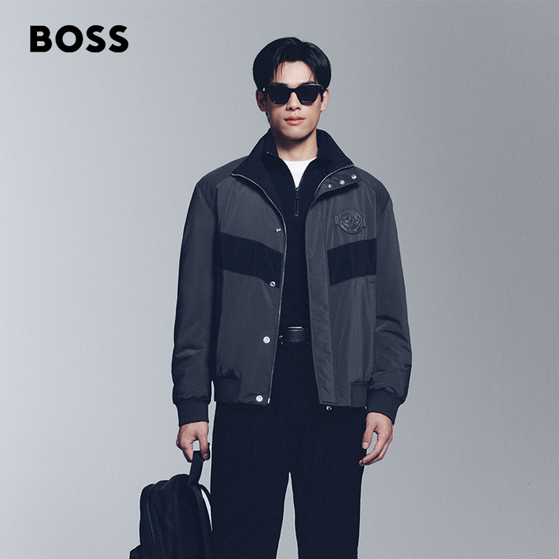 【保时捷联名】BOSS博斯25年秋季新款撞色嵌件设计夹克50543890