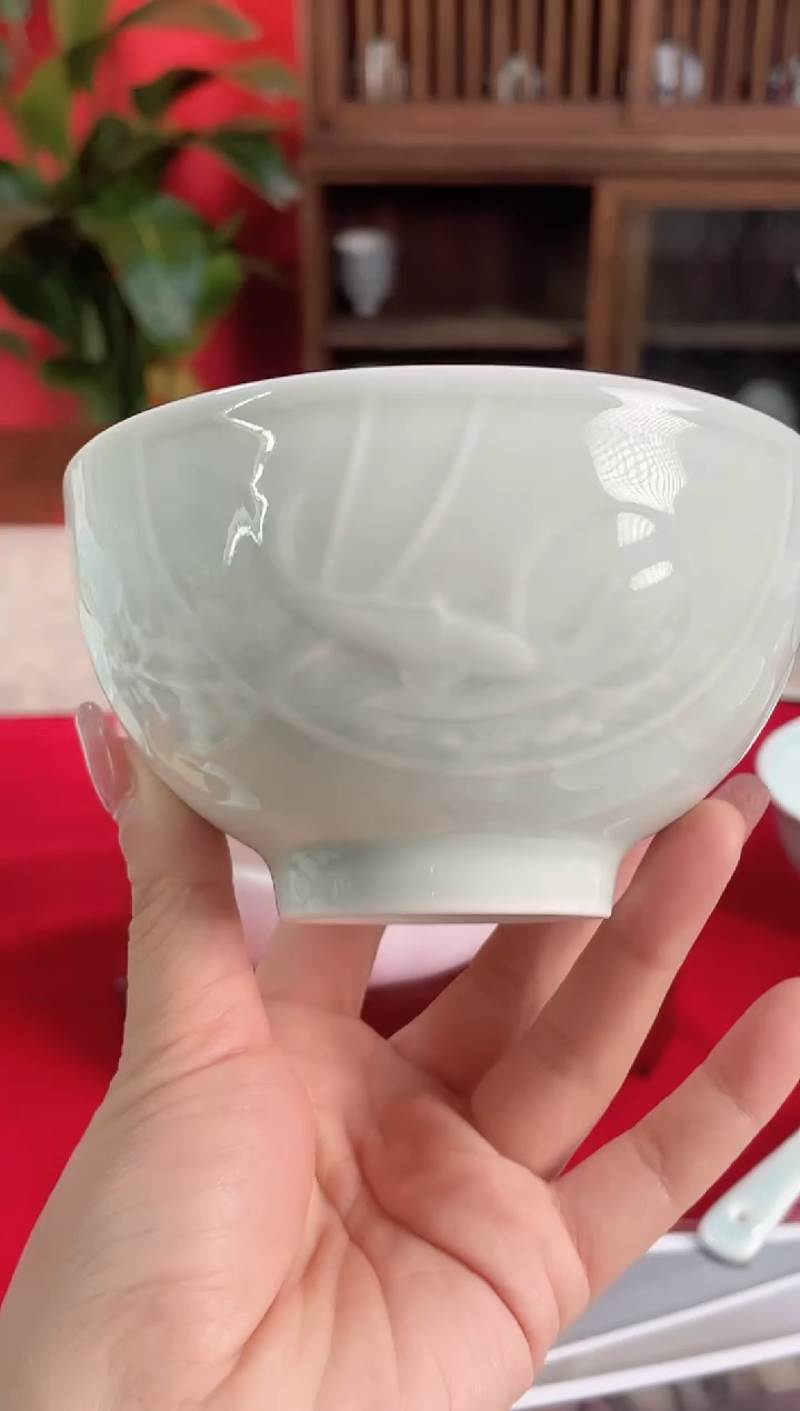 【闪购商品】004千年博大底款民间艺人雕刻碗