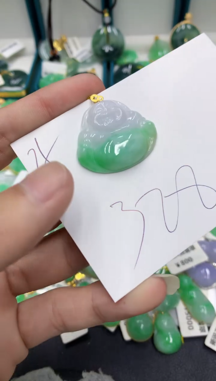 【闪购商品】翡翠颈饰18K金镶嵌翡翠