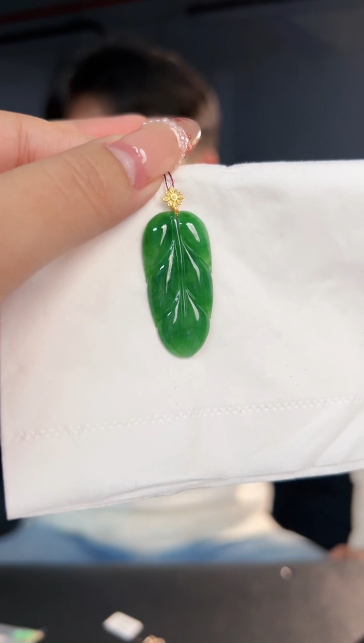 【闪购商品】翡翠颈饰18K金镶嵌缅料A货/支持复检/一件