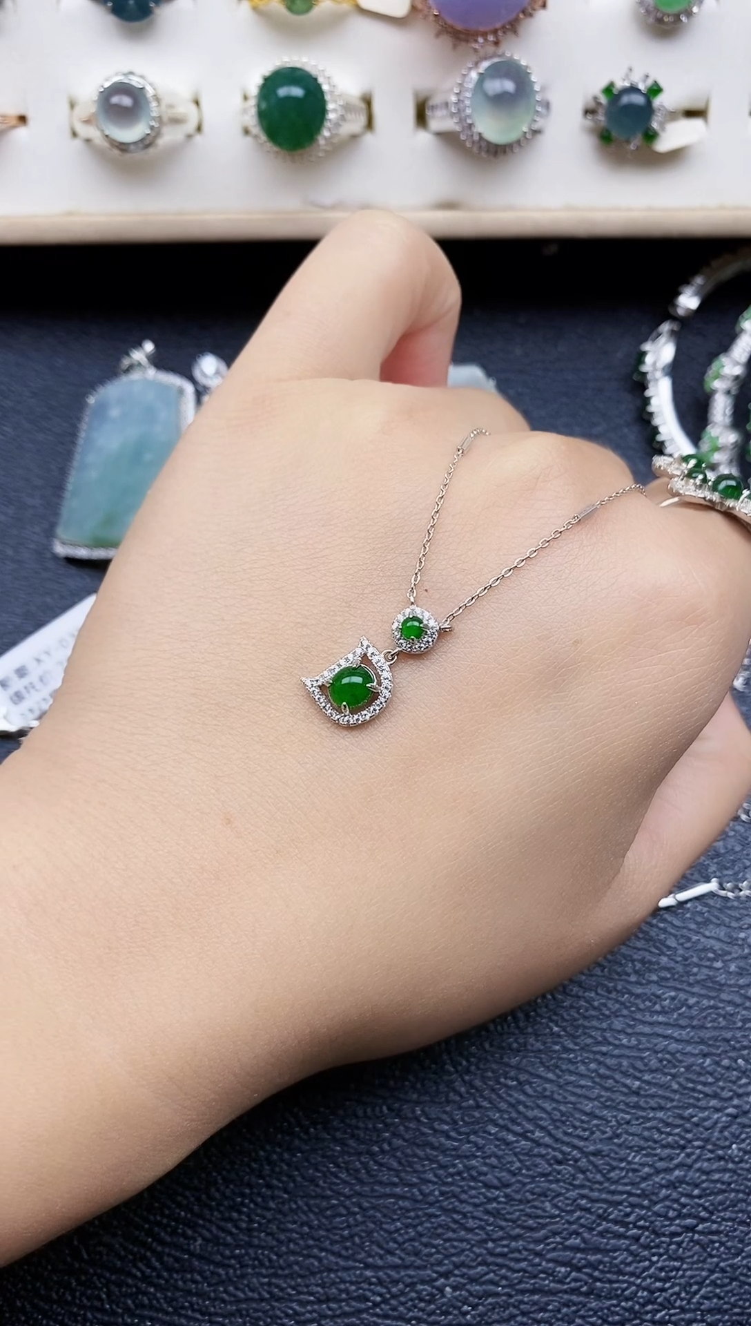 【闪购商品】翡翠戒指银S925镶嵌1111