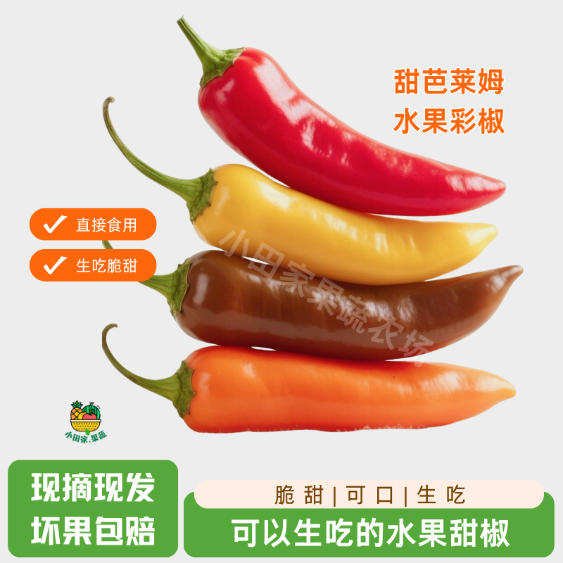 山东甜椒新鲜巴莱姆彩椒生吃不辣脆甜多汁富含维C新鲜水果