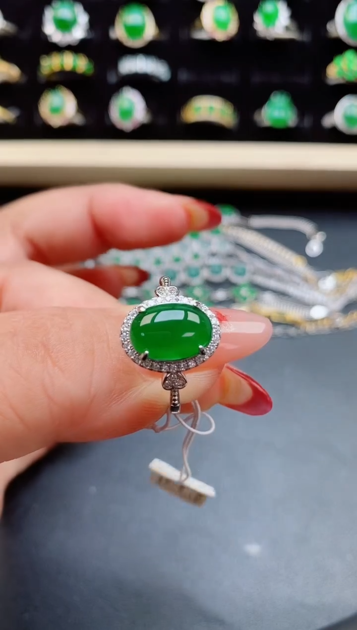 【闪购商品】翡翠戒指银S925镶嵌508055081