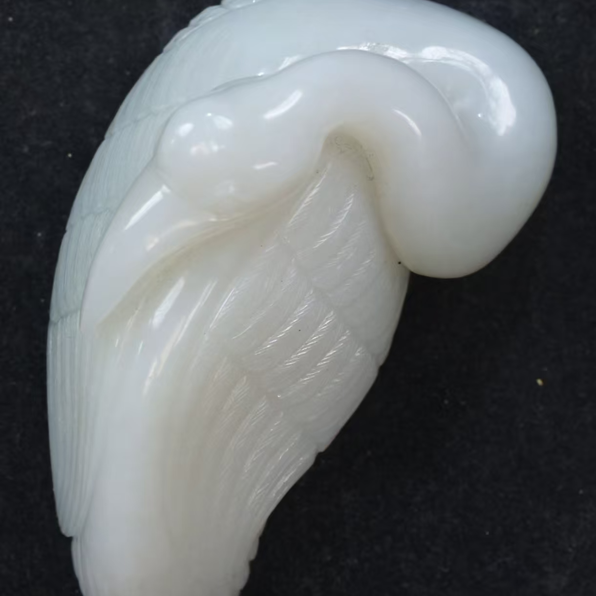 清代和田玉鹤鹿同春摆件1