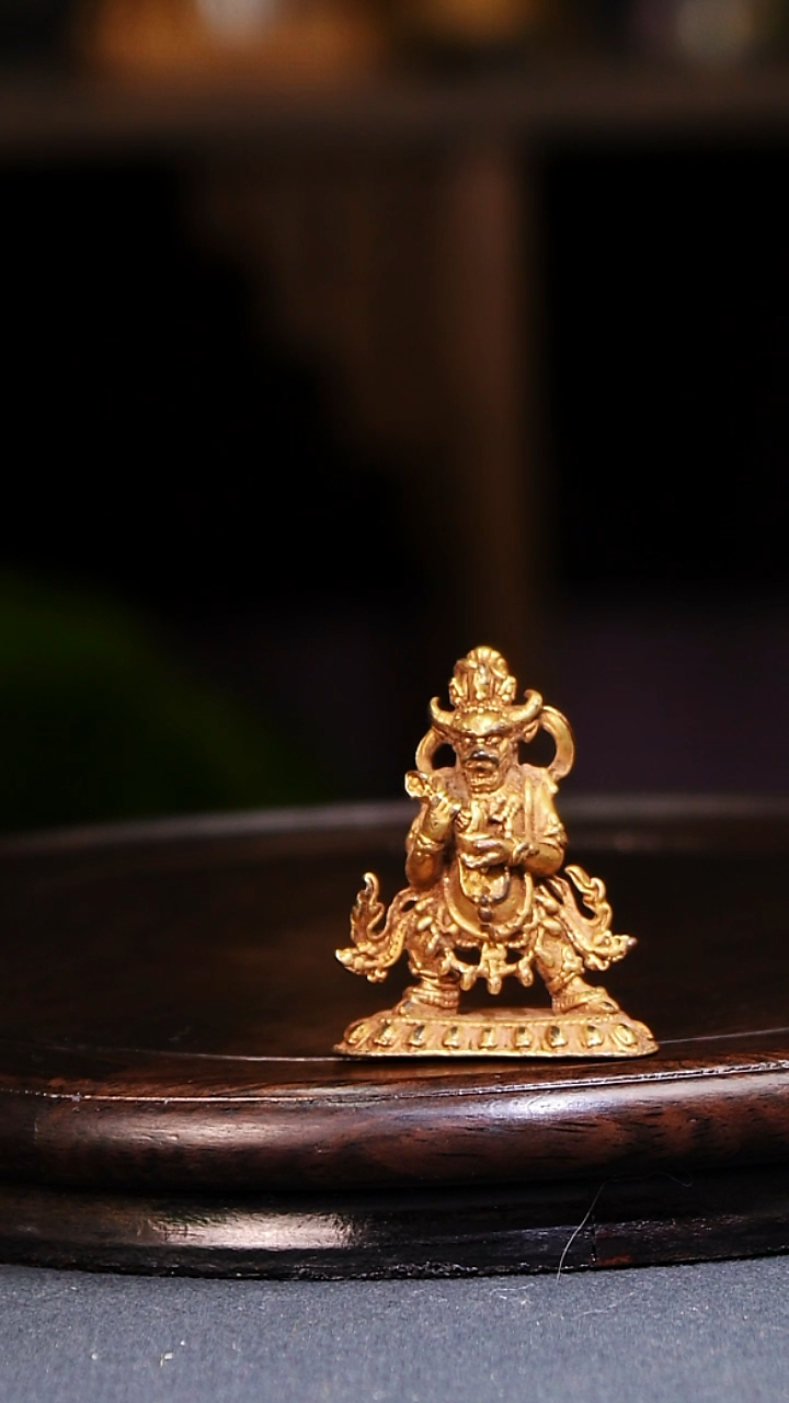 【闪购商品】铜文山居K铜鎏金随身佛