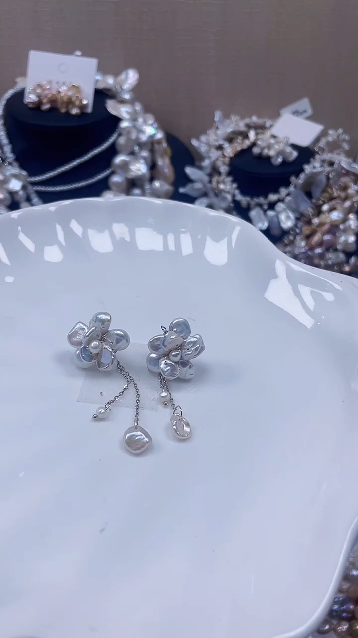 未镶嵌耳饰淡水珍珠【纯恬饰品】