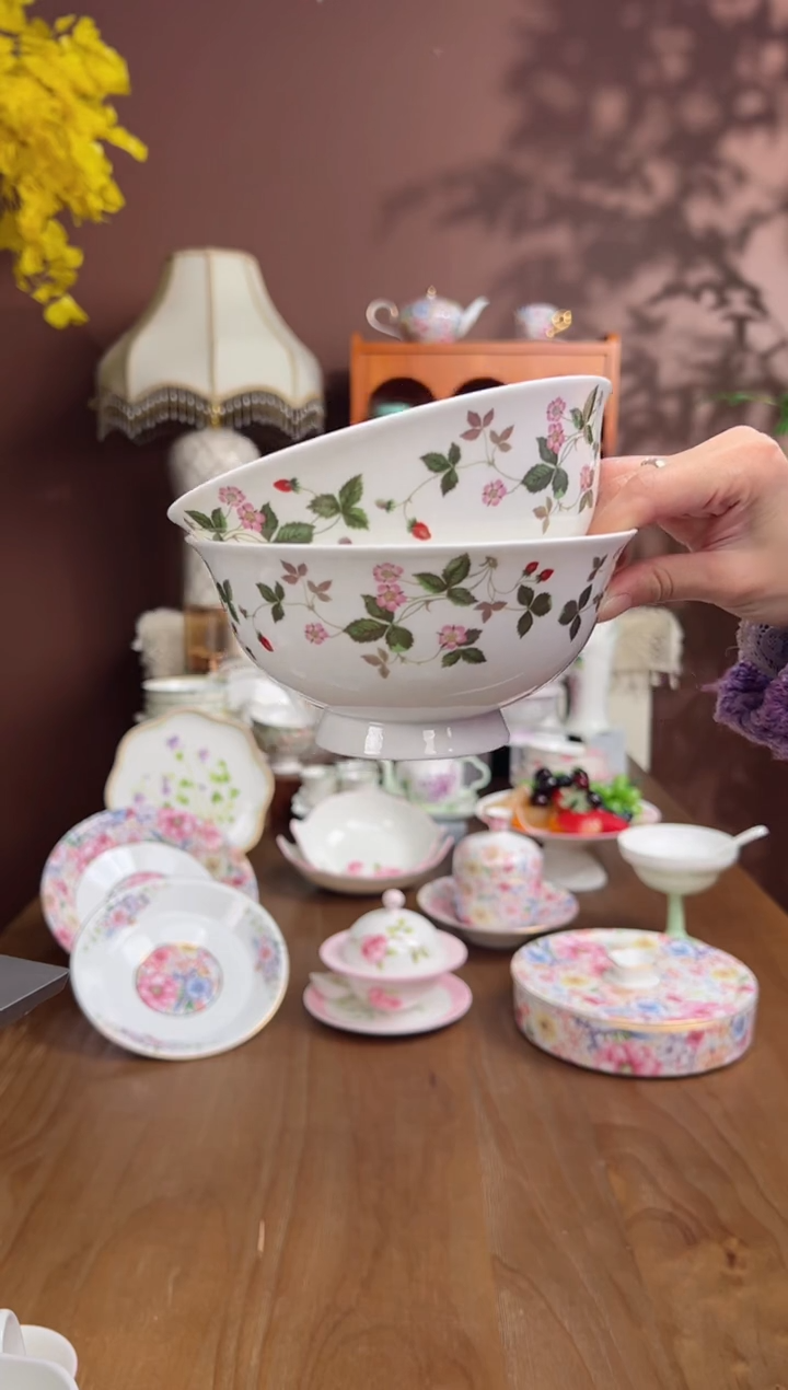 【闪购商品】瓦当野草莓6寸面碗2个