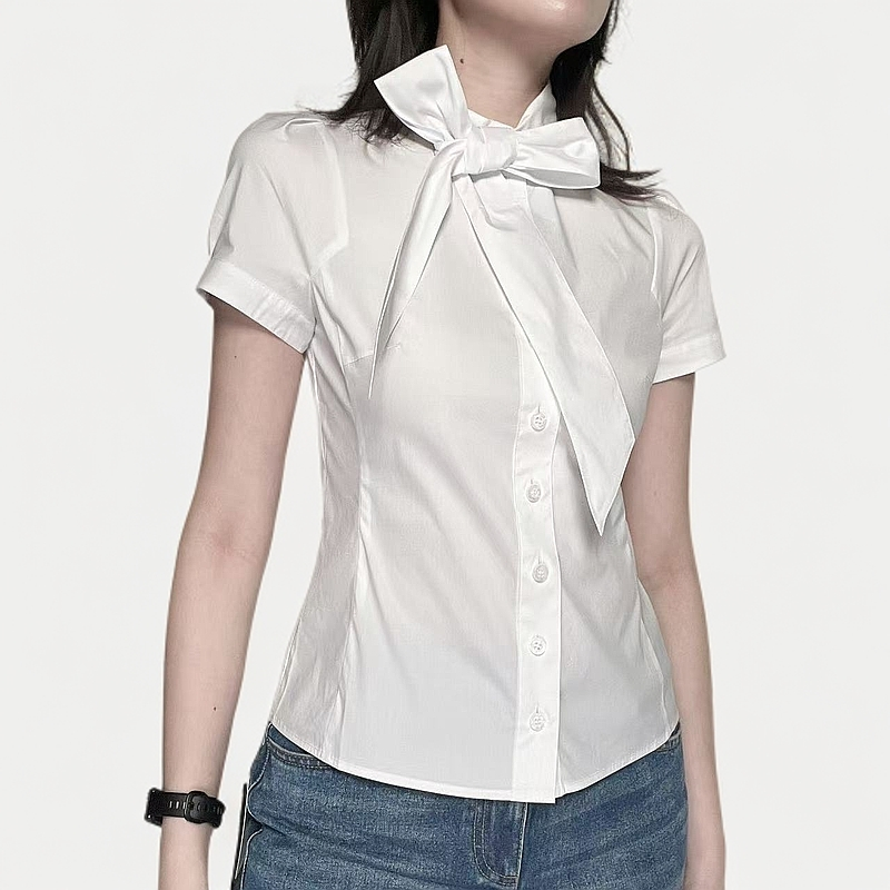 AMASS/阿玛施早春新款时尚设计款优雅感百搭气质衬衫简约530024