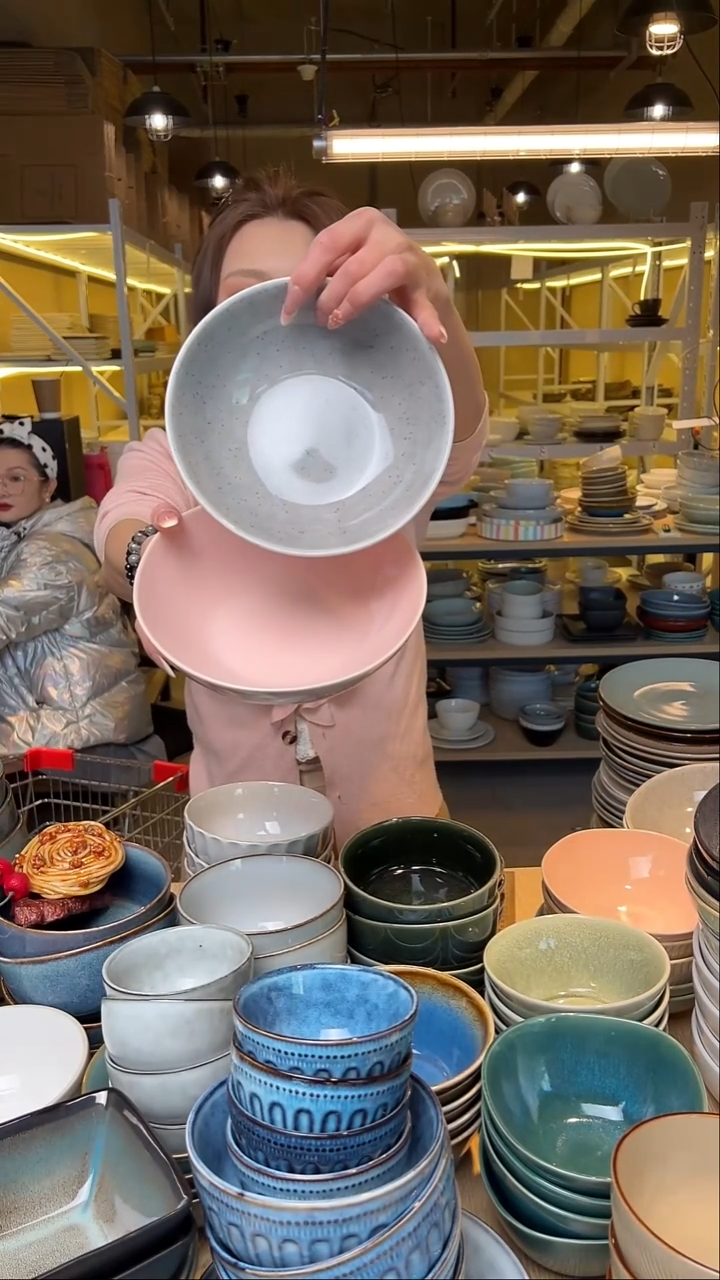 瓷30【瑕疵】外贸尾货窑变釉下彩
