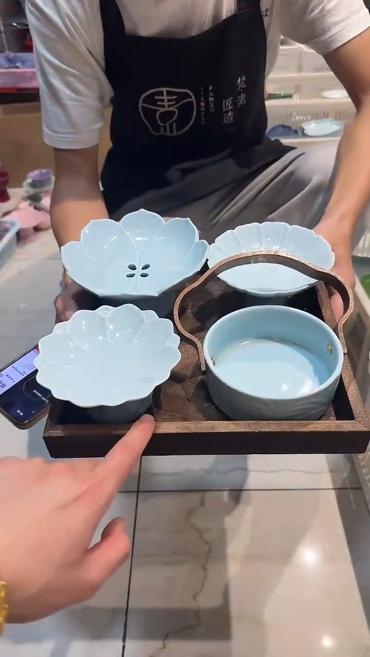 瓷片微瑕商品，介意勿拍 托盘