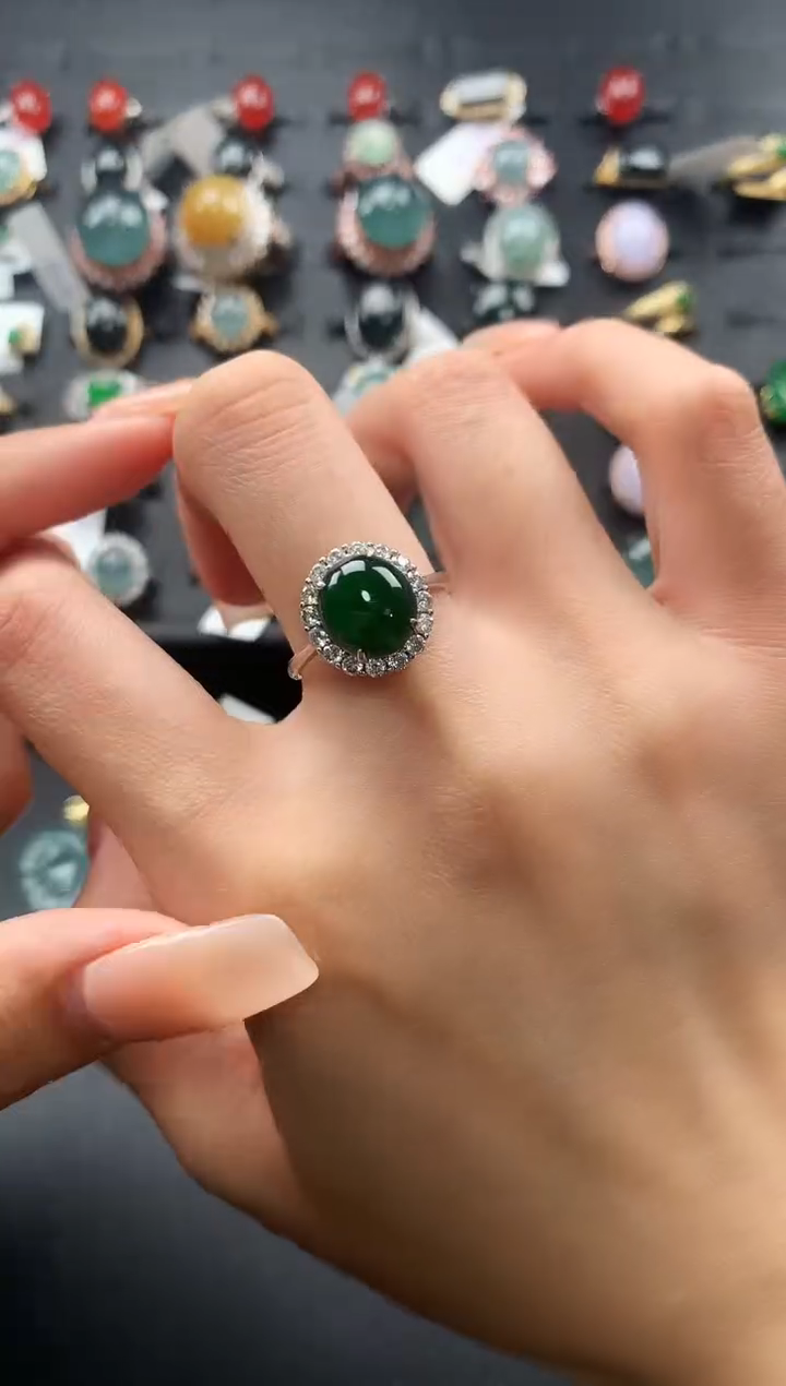 【闪购商品】翡翠戒指未镶嵌54374537654376437