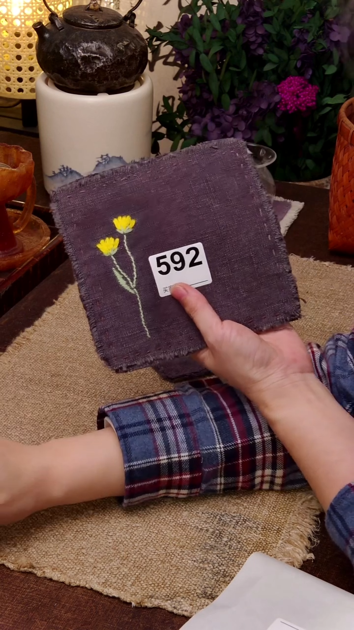 静*️Cici手作老口袋布蚕丝茶席-592