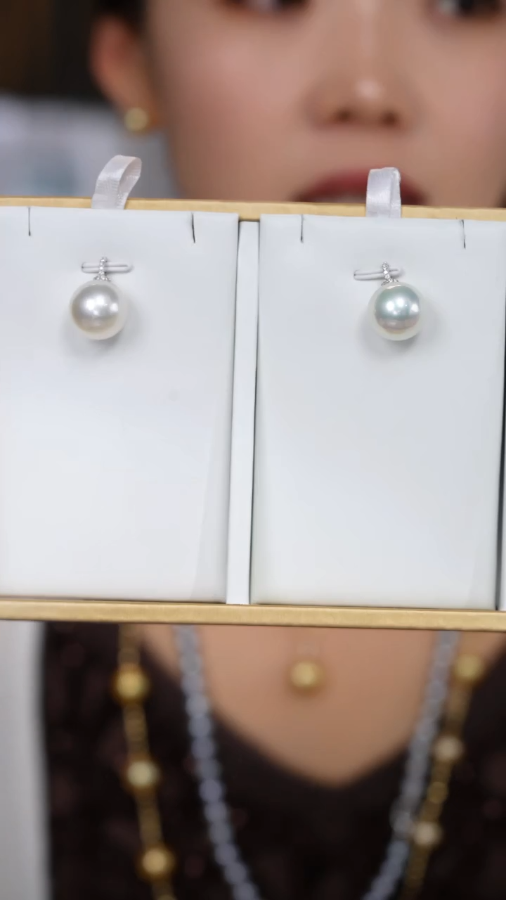 【闪购商品】海水珍珠吊坠(不含链)18K金镶嵌澳白15-16mm多样性发一