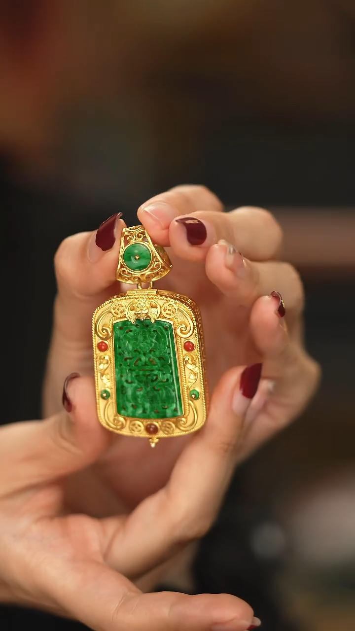 【闪购商品】翡翠吊坠(不含链)银S925镶嵌新款