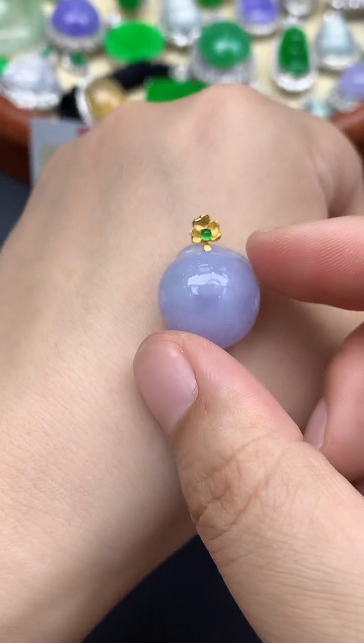 颈饰18K金镶嵌翡翠93-中国好珍宝