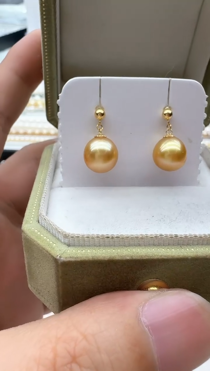 【闪购商品】海水珍珠耳饰18K金镶嵌清货